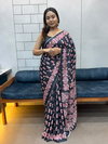 Tew Japan Satin Soft With Ajrak Print Sarees Wholesalers In Delhi